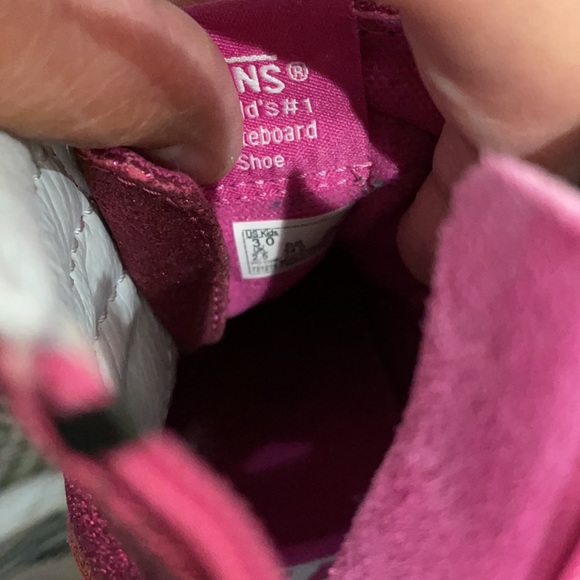 Girls Vans Glitter SK8 Hi Zip Sneakers - Picture 4 of 5